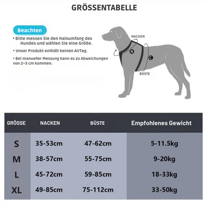 Premium-Hundegeschirr mit Frontverschluss und Nachtsicherheit