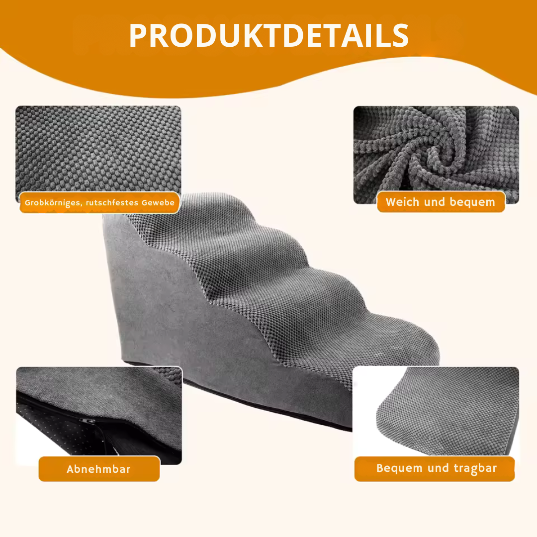 Premium Haustiertreppe – Stabil, rutschfest & waschbar für Sofa, Bett & Auto