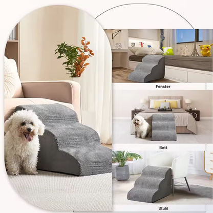 Premium Haustiertreppe – Stabil, rutschfest & waschbar für Sofa, Bett & Auto