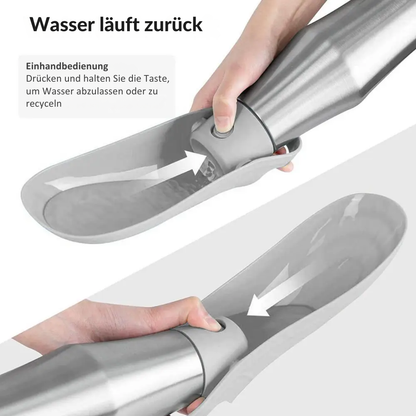 Professionelle Tiertrinkflasche für unterwegs | 800 ml Edelstahl