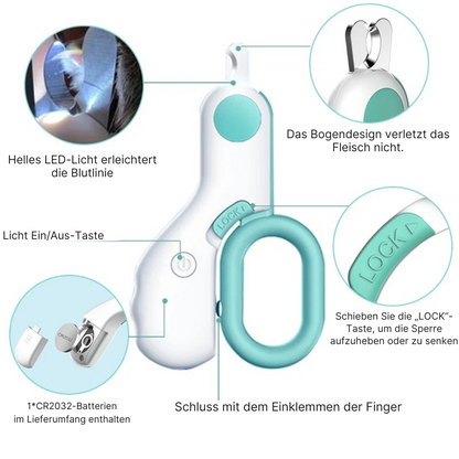 Profi-Tiernagelschneider mit Licht & Sicherheitsverschluss