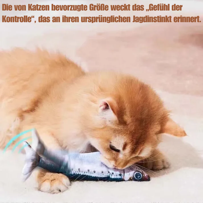 Realistisches Katzen Fischspielzeug mit Bewegun