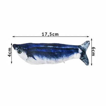 Realistisches Katzen Fischspielzeug mit Bewegun