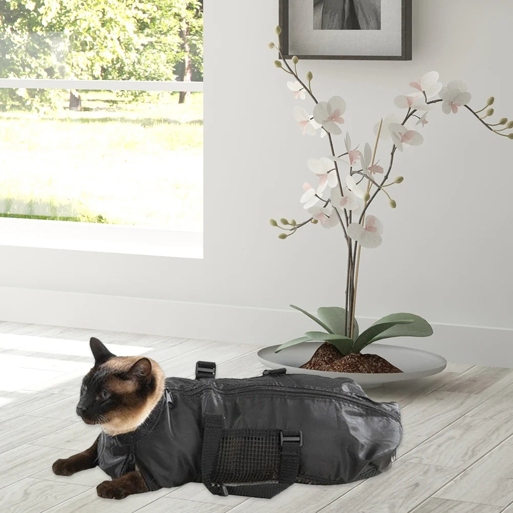 Katzen Waschbeutel aus Mesh für Baden und Pflege