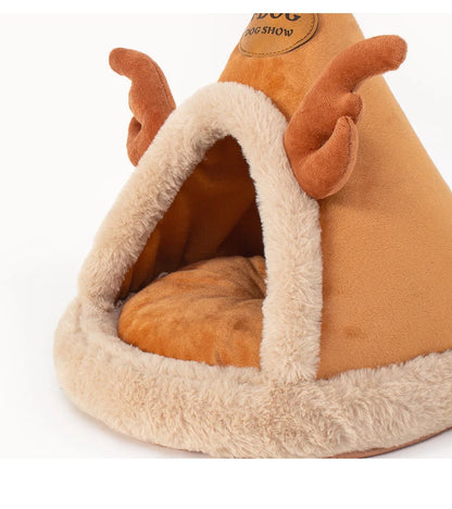 Gemütliches Haustierhöhle – Weiches Winterbett für kleine Hunde & Katzen
