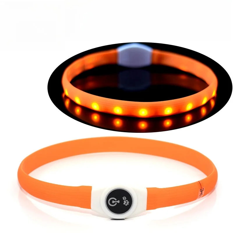 Zuschneidbares USB-LED-Hundehalsband – gut sichtbar, flexibel und wetterfest