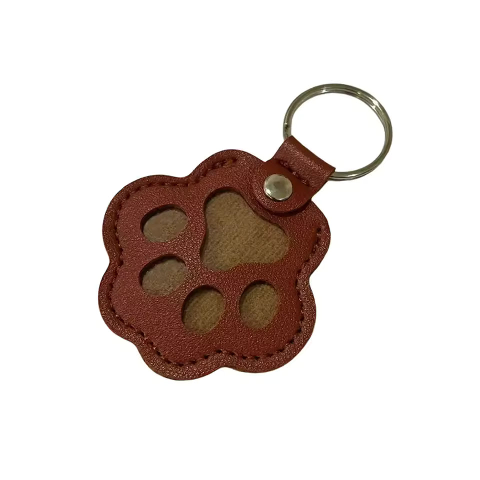 Personalisierter Pfoten-Schlüsselanhänger mit Haar & Foto