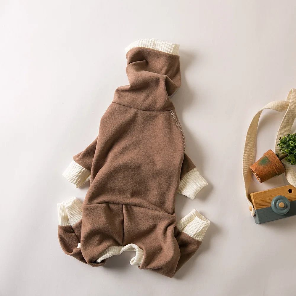 Warmer Hunde-Winteranzug aus Plüsch – Vierbeinig, bequem & stylisch