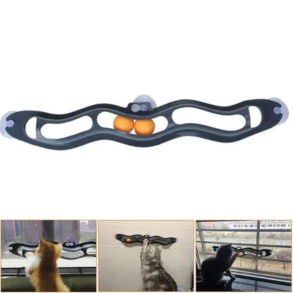 Fenster Track Ball Katze - Stressfrei spielen & Platz sparen!
