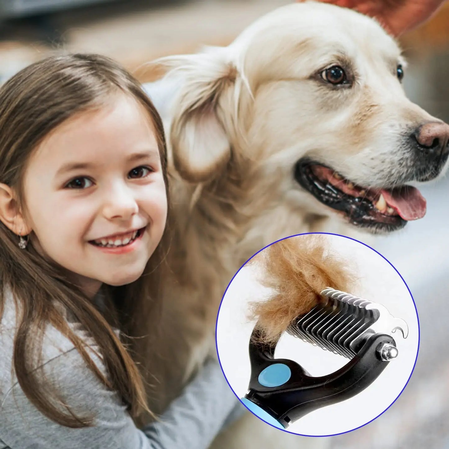2-in-1 Fellpflegekamm für Hunde und Katzen