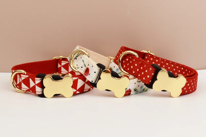 Personalisiertes Samt-Hundehalsband mit Gravur & Stil