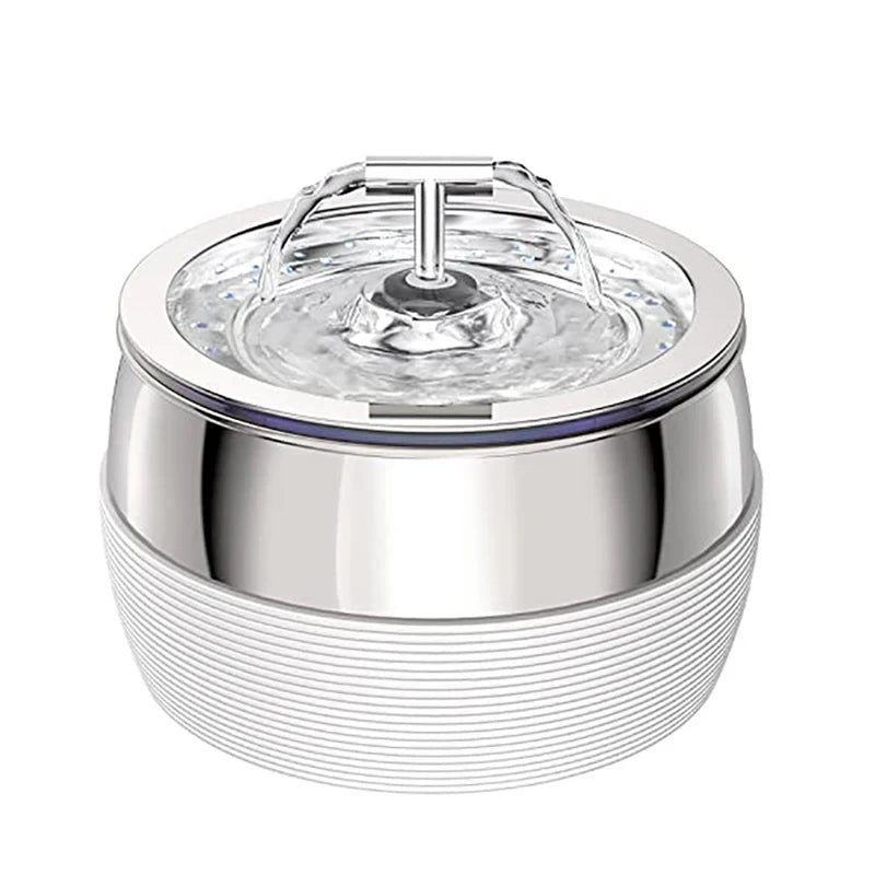 Leiser 3L Edelstahl Trinkbrunnen für Katzen & Hunde Weiße USB-Version