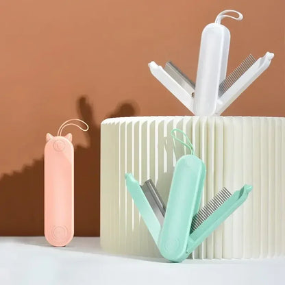 Faltbarer Fellkamm für sanfte Tierpflege