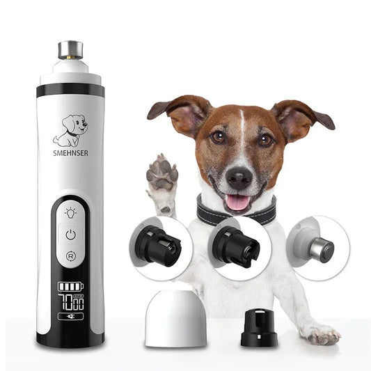 Leiser LED-Krallenschleifer für Hunde & Katzen mit LCD-Display & USB-Aufladung