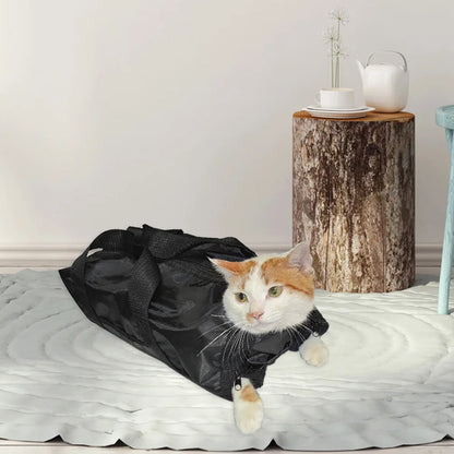 Katzen Waschbeutel aus Mesh für Baden und Pflege