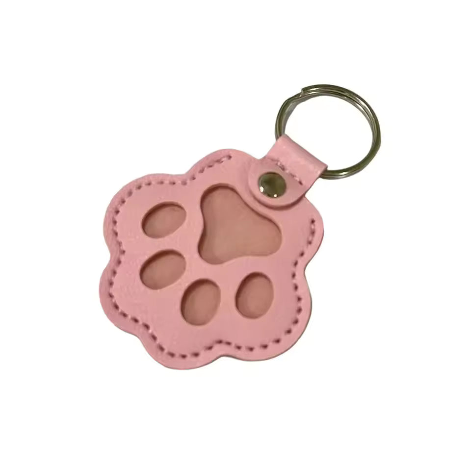 Personalisierter Pfoten-Schlüsselanhänger mit Haar & Foto