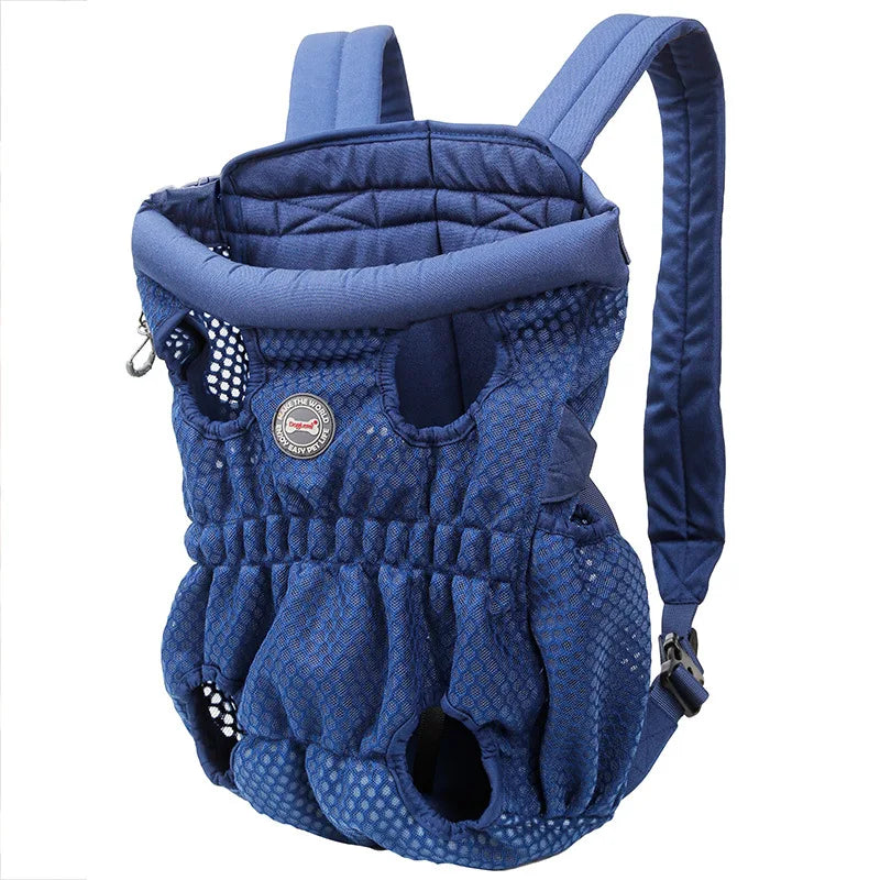 Atmungsaktiver Haustier Rucksackträger Blau