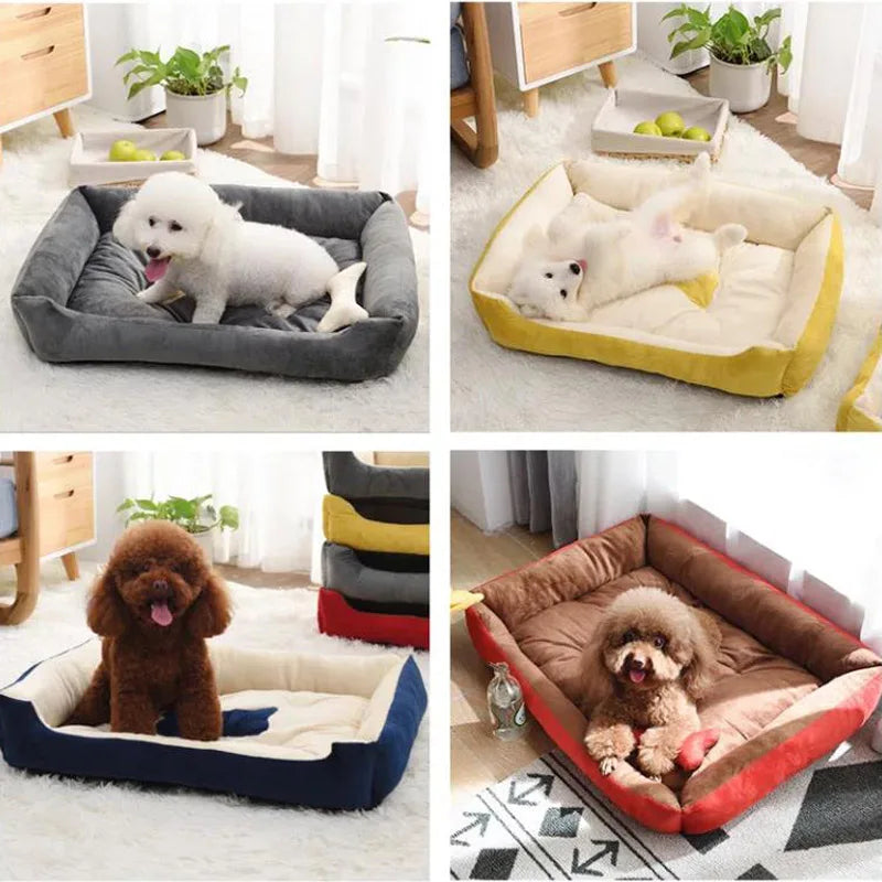 Hundebett aus Leinen modern und gemütlich