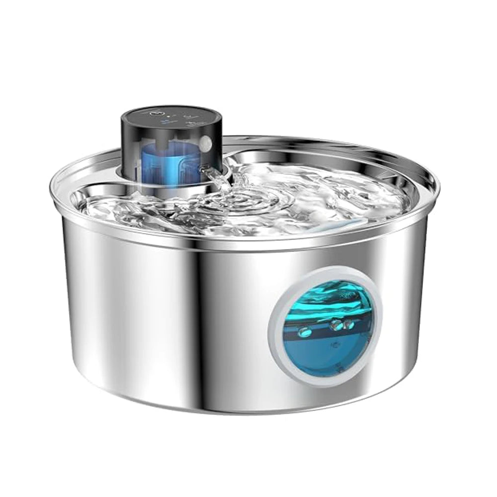 Kabelloser Edelstahl-Trinkbrunnen – 3,2 L, 45 Tage Akku, Flüsterleise ⭐