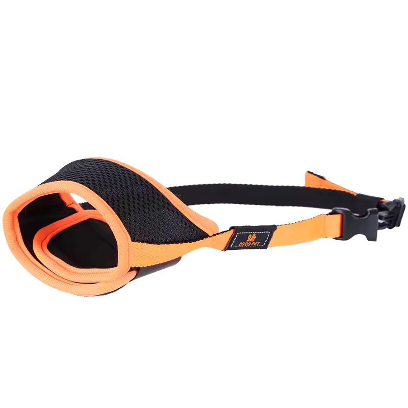 Atmungsaktiver Hunde-Maulkorb mit weicher Passform Orange