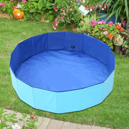 Faltbarer PVC Hundepool mit Abflussventil – Ideal für Sommer & Garten