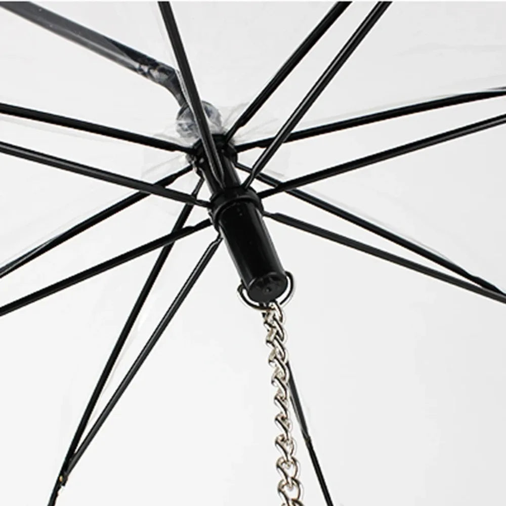 Transparenter Hundeschirm mit verstellbarer Leine