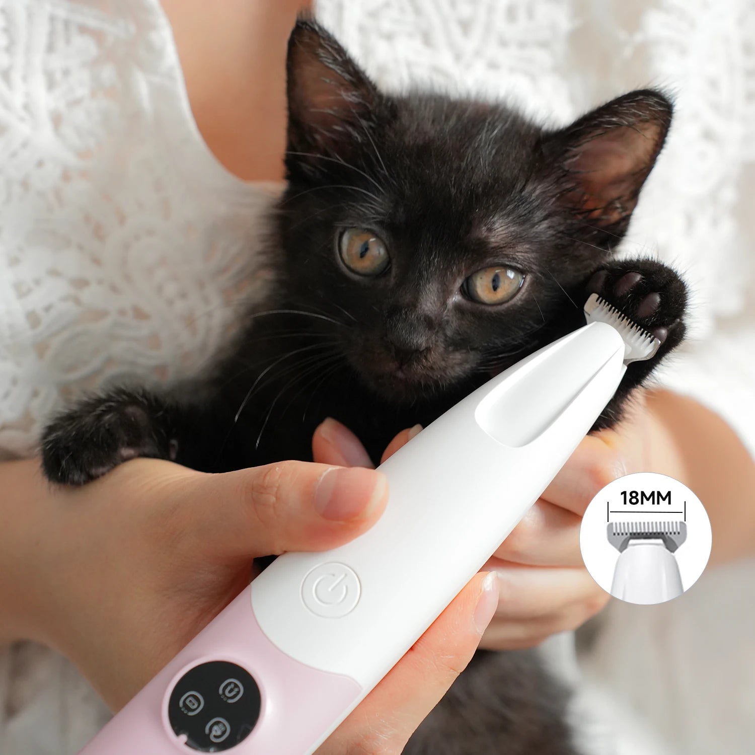 Kabelloser Haustier-Trimmer mit LED-Licht
