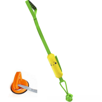 HaiZug Hundespielzeug mit Zugseil Maiskolben mit Halter