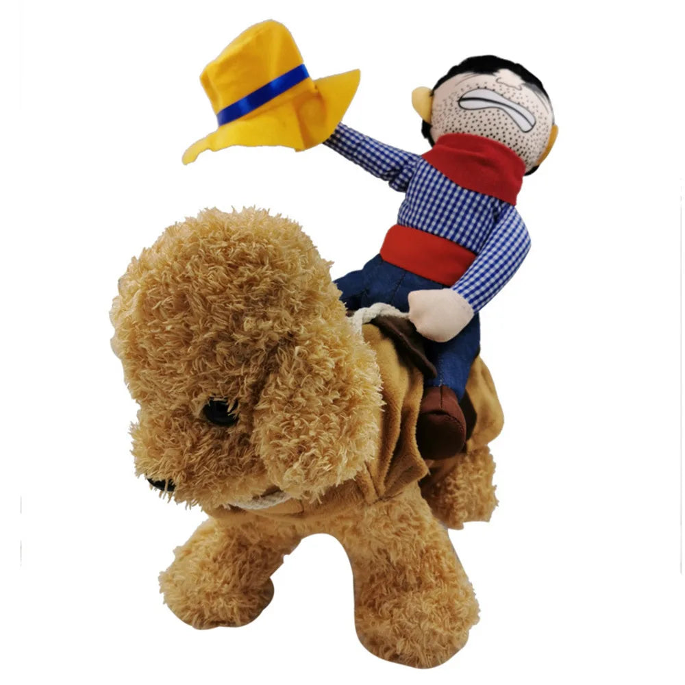 Cowboy-Kostüm für Hunde & Katzen mit Reiterfigur