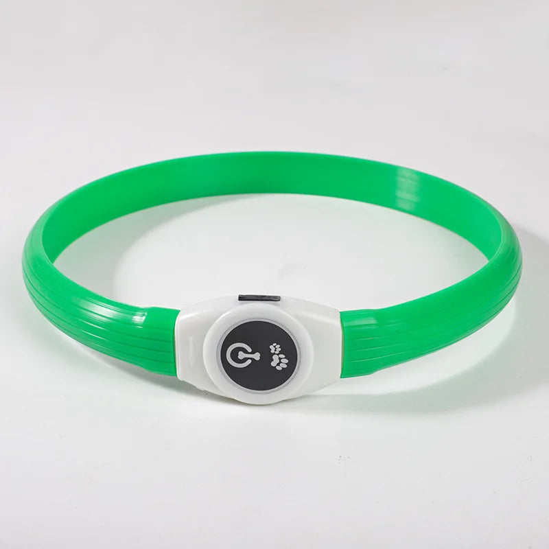 Zuschneidbares USB-LED-Hundehalsband – gut sichtbar, flexibel und wetterfest