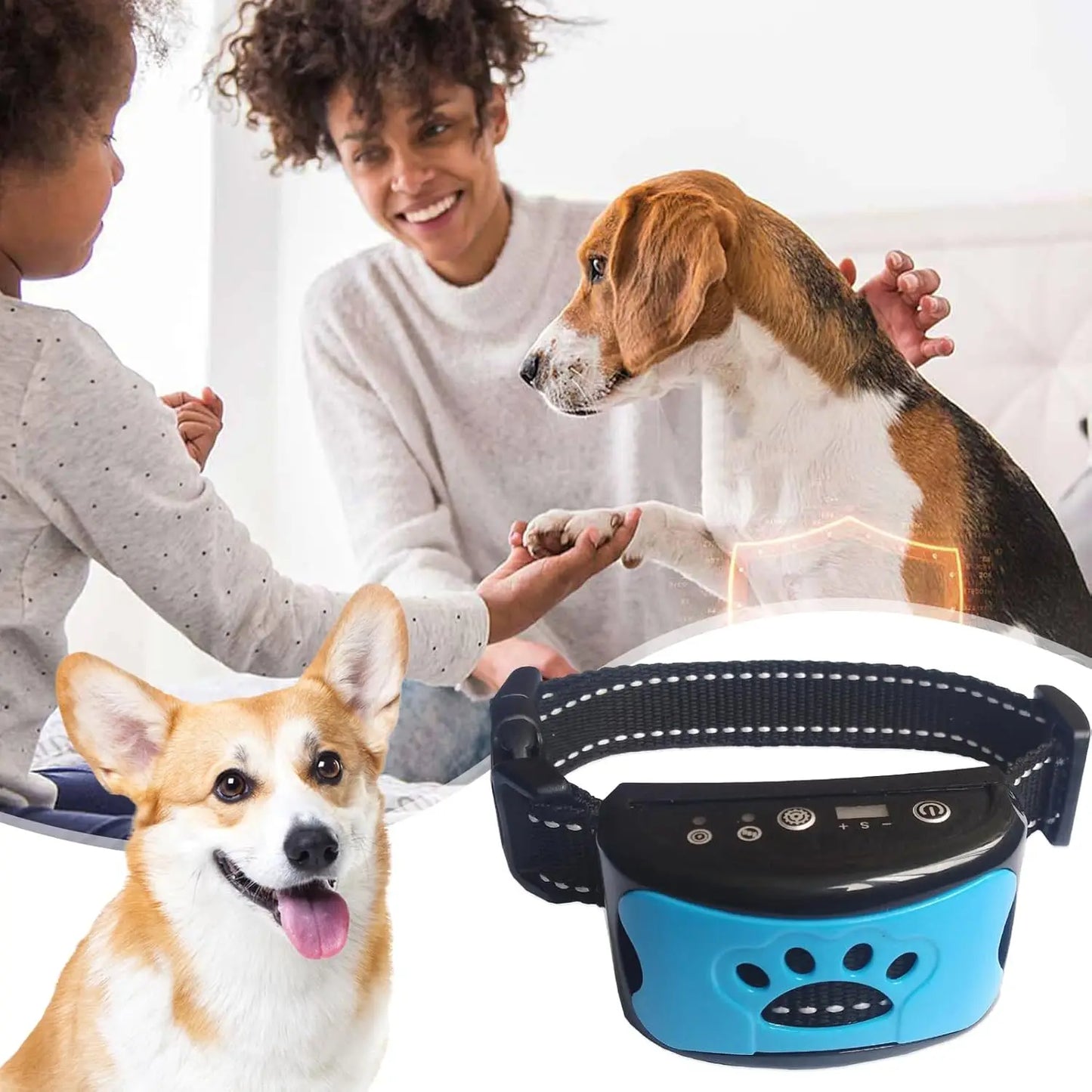 Wasserfestes Anti-Bell Halsband - Beep + 7 Vibrationen