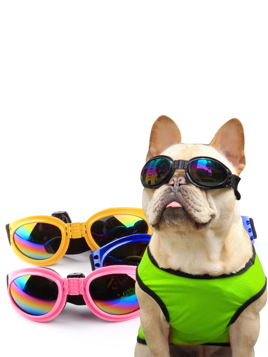 Faltbare Hundesonnenbrille mit UV-Schutz und elastischem Band – Sommer-Style