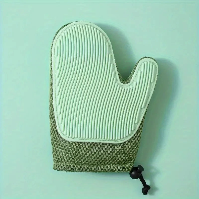 2-in-1 Fellpflege-Handschuh – Entfernt Haare & massiert sanft