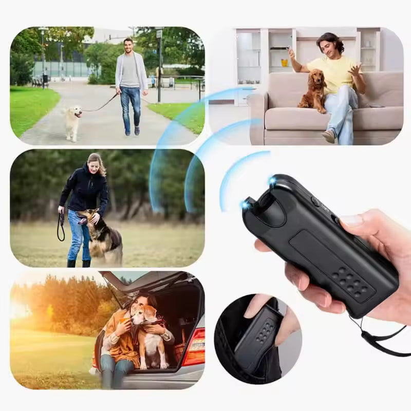 Ultraschall Hunde-Trainer 3-in-1 mit LED-Taschenlampe