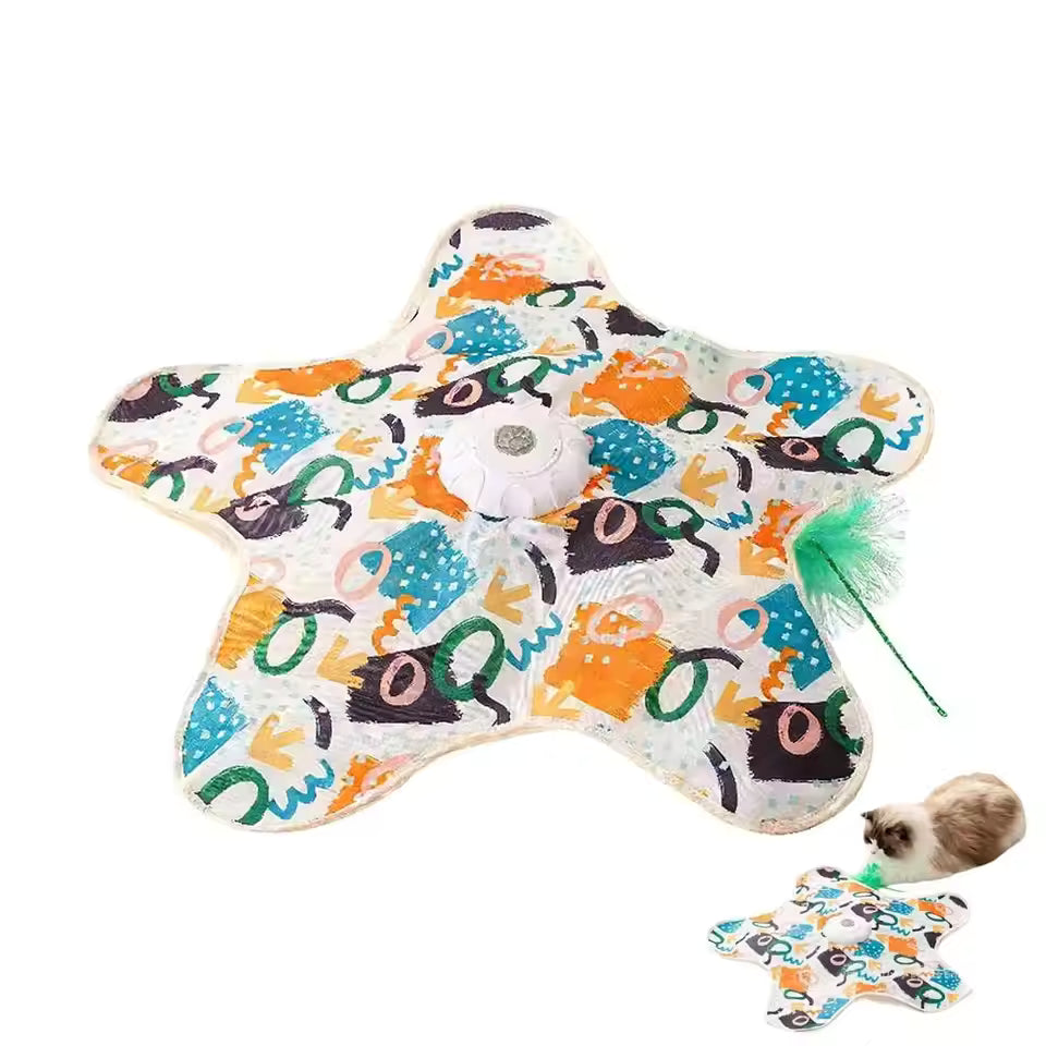 Elektrisches Versteckspiel Katzenspielzeug mit Feder & Sensor