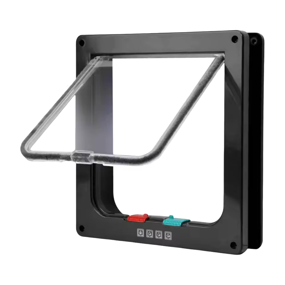 4-Wege Katzen- & Hundeklappe – Sichere Haustier-Tür für Zuhause