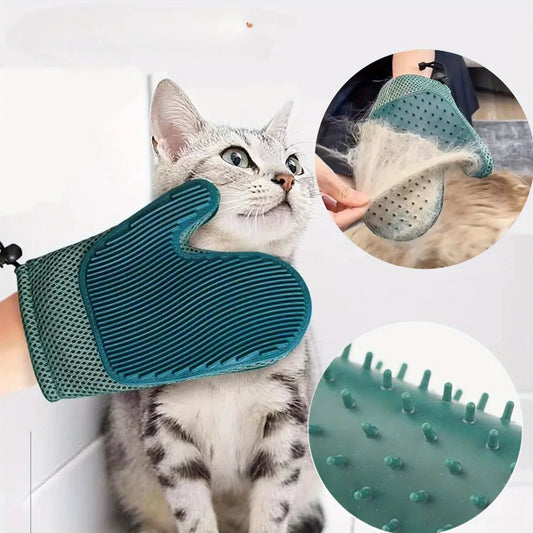 2-in-1 Fellpflege-Handschuh – Entfernt Haare & massiert sanft