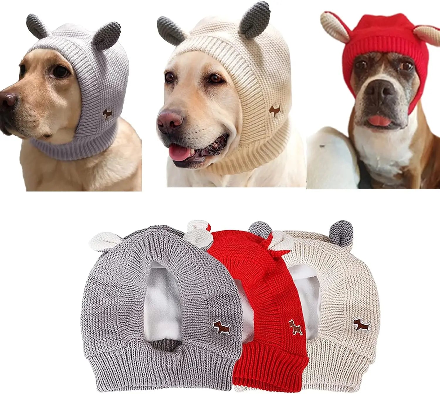 Kuschelige Strickmütze für Hunde
