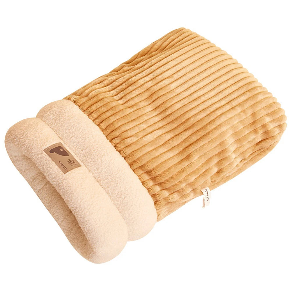 3-Schicht Flauschiger Haustier-Schlafsack – Wärme, Geborgenheit & Komfort für Katzen & kleine Hunde