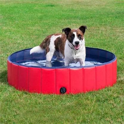 Faltbarer PVC Hundepool mit Abflussventil – Ideal für Sommer & Garten