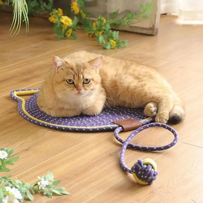 2-in-1 Katzen Kratzteppich & Spielmatte