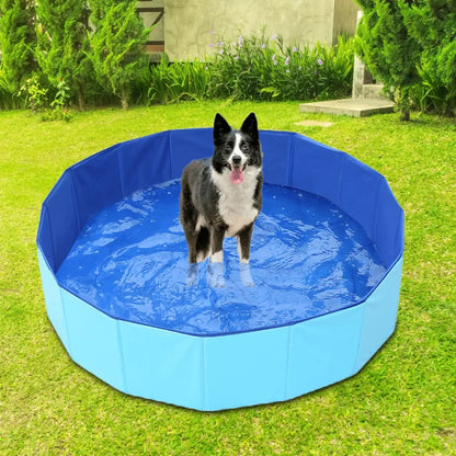Faltbarer PVC Hundepool mit Abflussventil – Ideal für Sommer & Garten