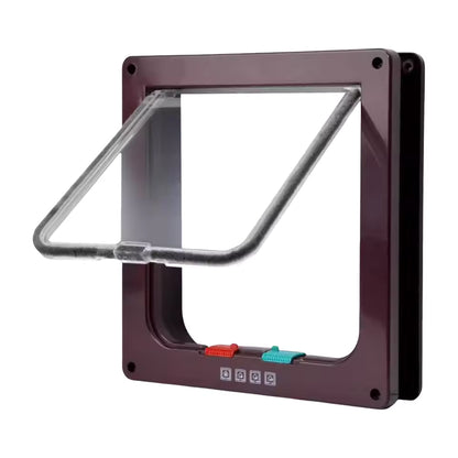 4-Wege Katzen- & Hundeklappe – Sichere Haustier-Tür für Zuhause