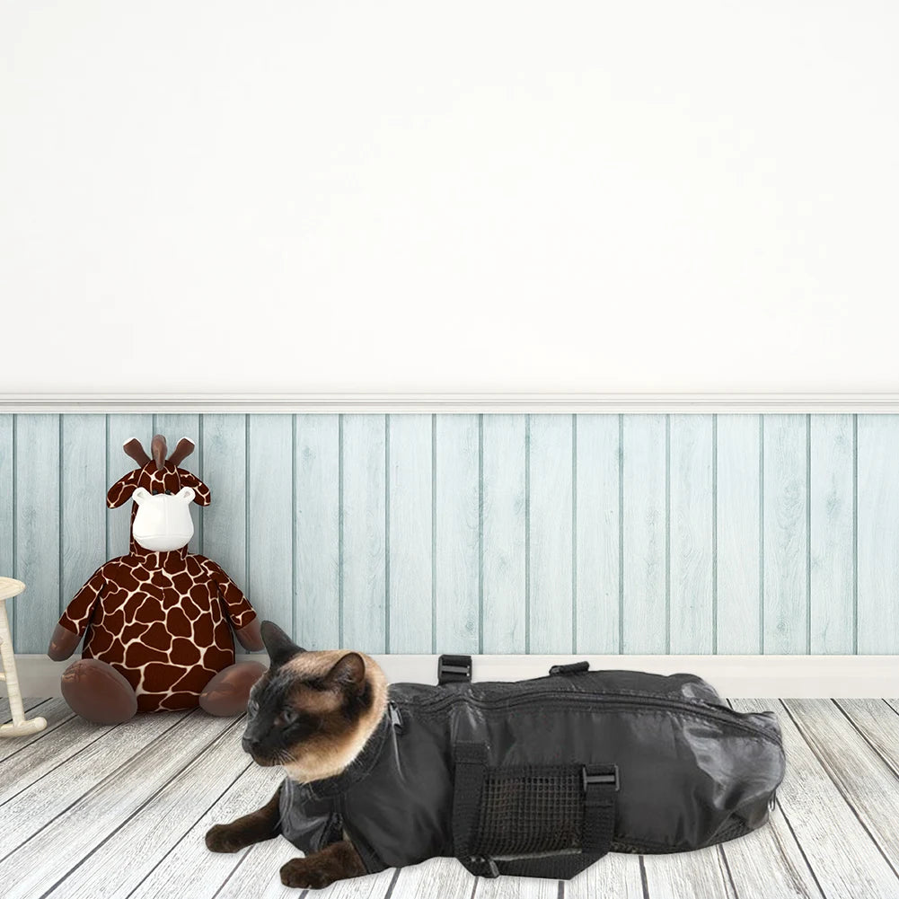 Katzen Waschbeutel aus Mesh für Baden und Pflege