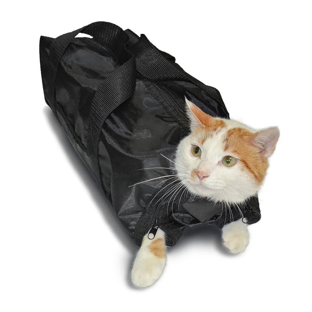 Katzen Waschbeutel aus Mesh für Baden und Pflege