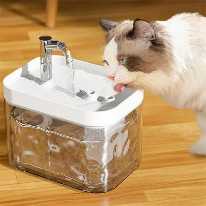 Leiser Katzen Trinkbrunnen mit Filter 1,5L