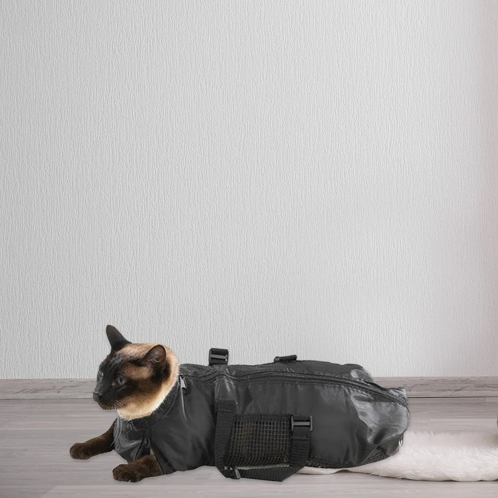 Katzen Waschbeutel aus Mesh für Baden und Pflege
