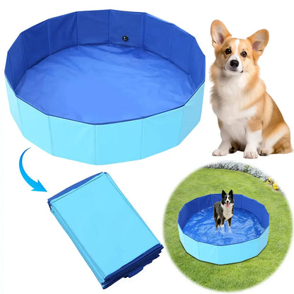 Faltbarer PVC Hundepool mit Abflussventil – Ideal für Sommer & Garten