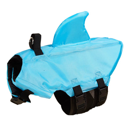 Hundeschwimmweste mit Haiflosse – Verstellbar, Schwimmfähig, Süß 🦈
