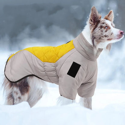 Warmer Hunde-Winteroverall mit Kapuze, Reflektoren & Regen-Schutz
